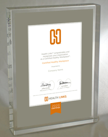 Certified Healthy Workplace™ Crystal Award